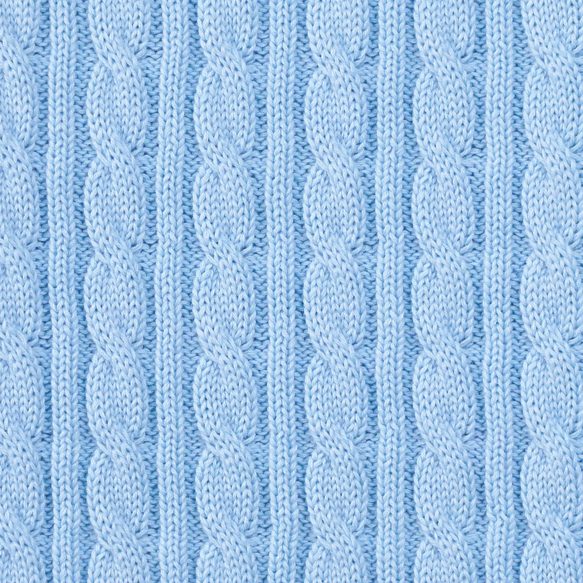 Classic Cable Knit Baby Sweater in Baby Blue