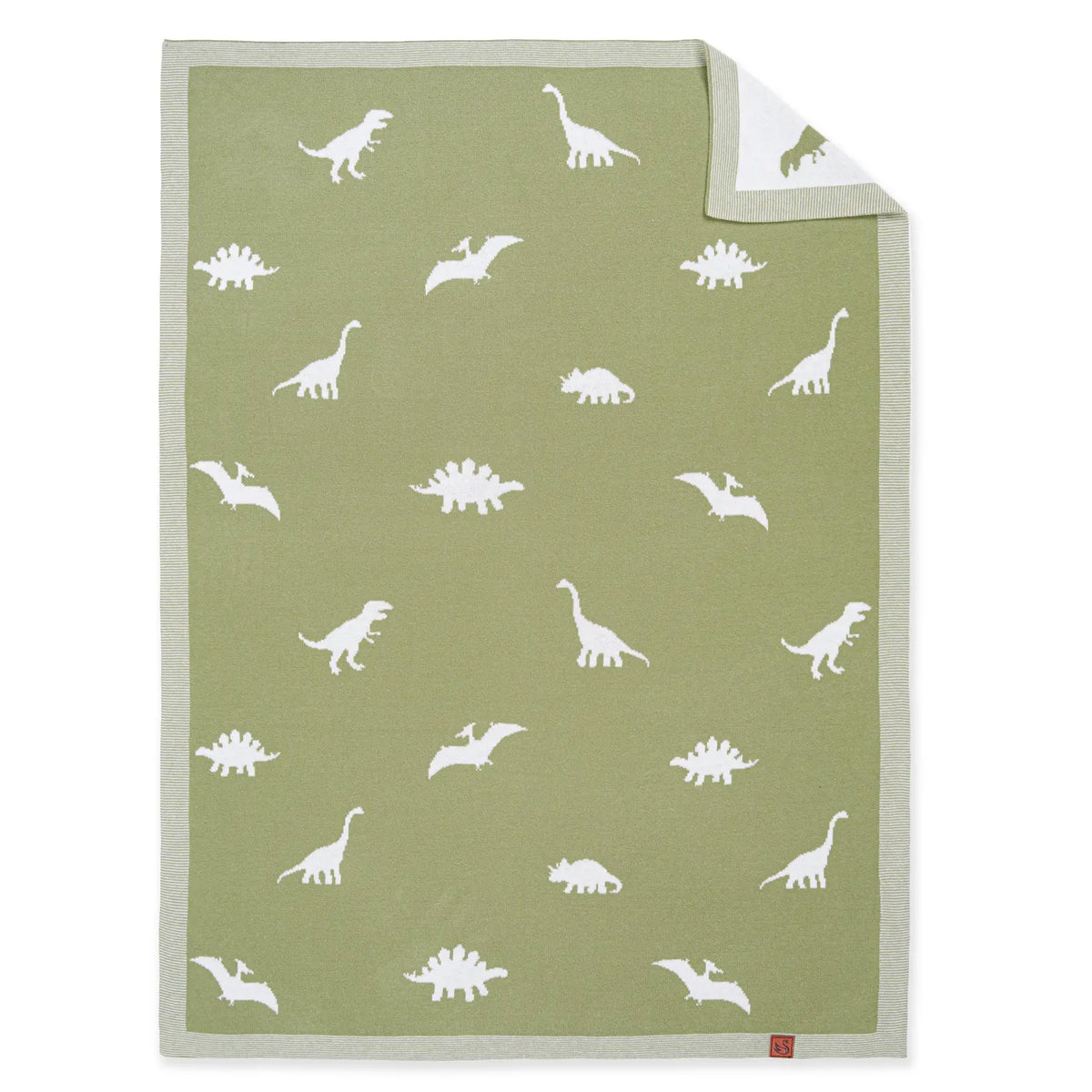 Dinosaur Jacquard Knit Baby Blanket