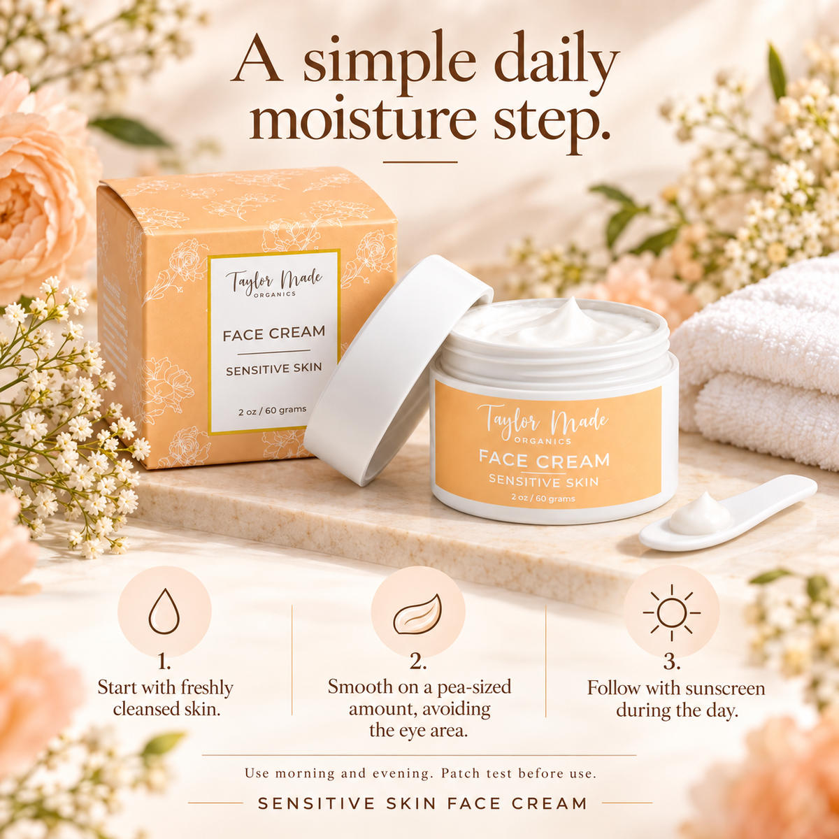 Sensitive Skin Face Cream Calendula + Chamomile