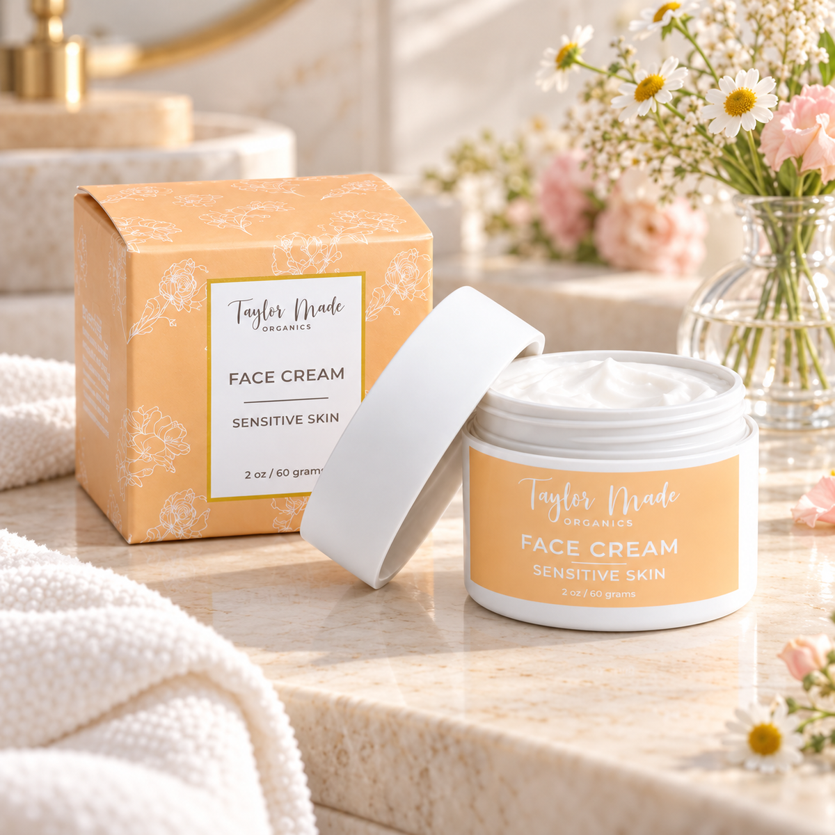 Sensitive Skin Face Cream Calendula + Chamomile