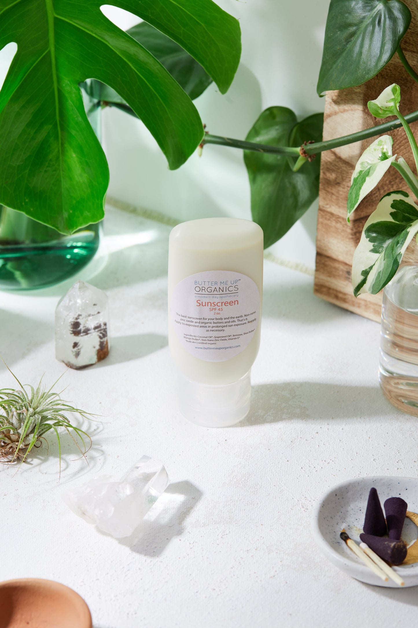 Natural Organic Suns  Block/ Safe Protection/ Non-Nano Zinc Oxide / Sun Protection / Butter Me Up Organics