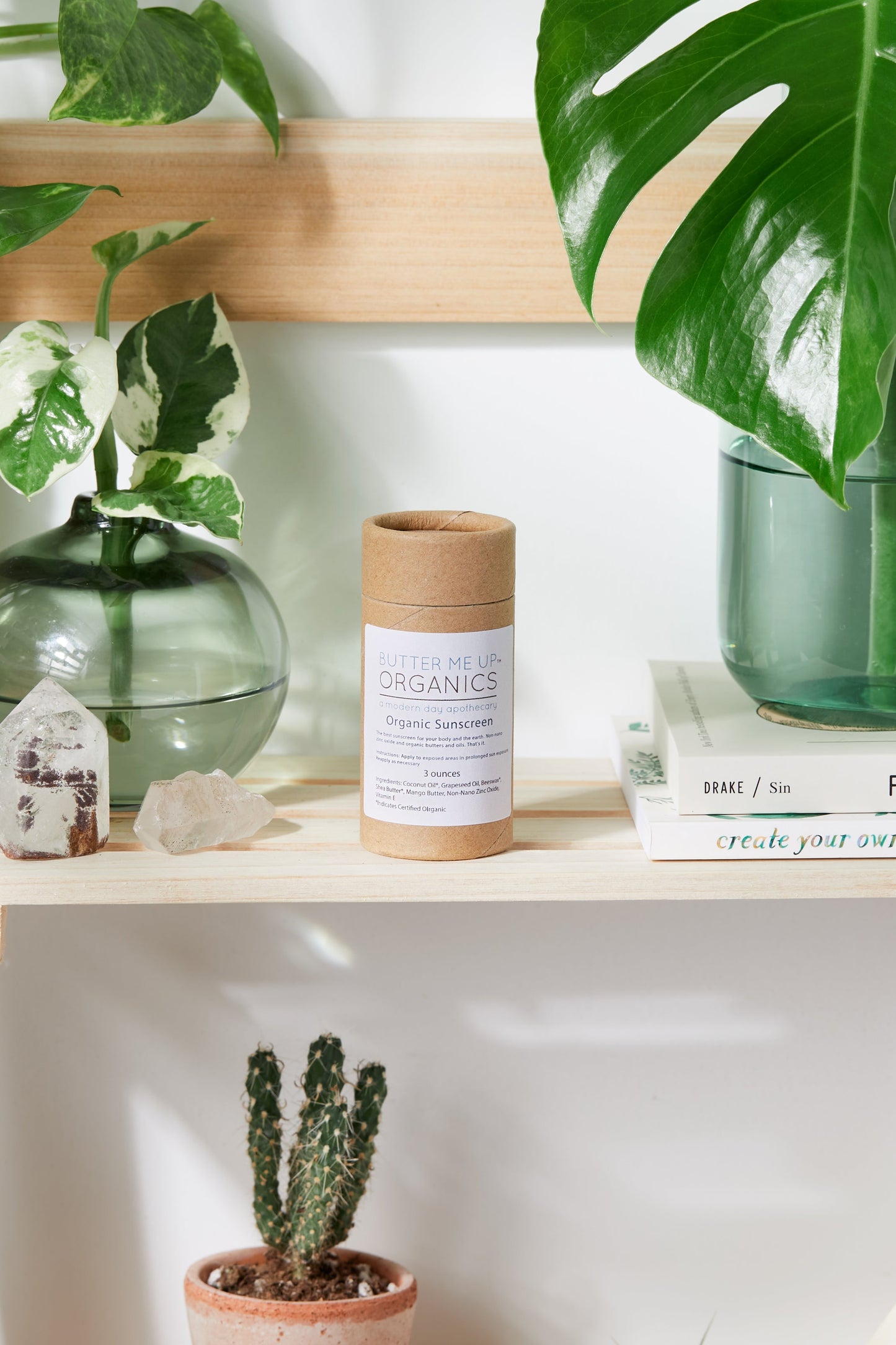 Natural Organic Suns  Block/ Safe Protection/ Non-Nano Zinc Oxide / Sun Protection / Butter Me Up Organics
