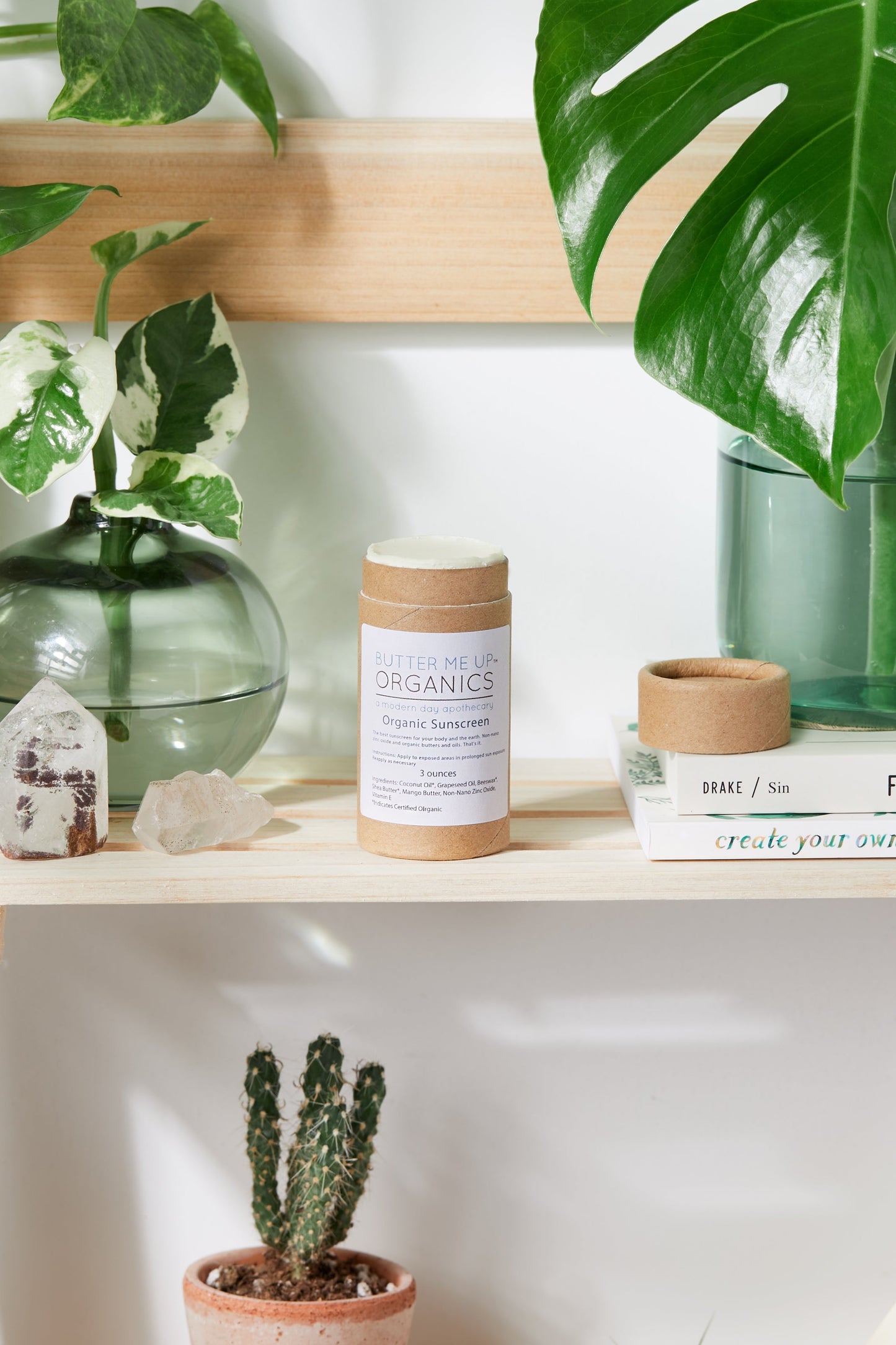 Natural Organic Suns  Block/ Safe Protection/ Non-Nano Zinc Oxide / Sun Protection / Butter Me Up Organics