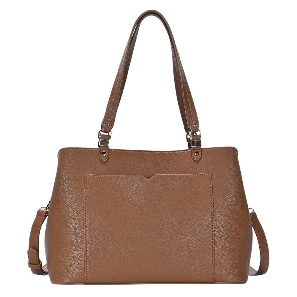 Solid Faux Leather Shoulder Crossbody Bag