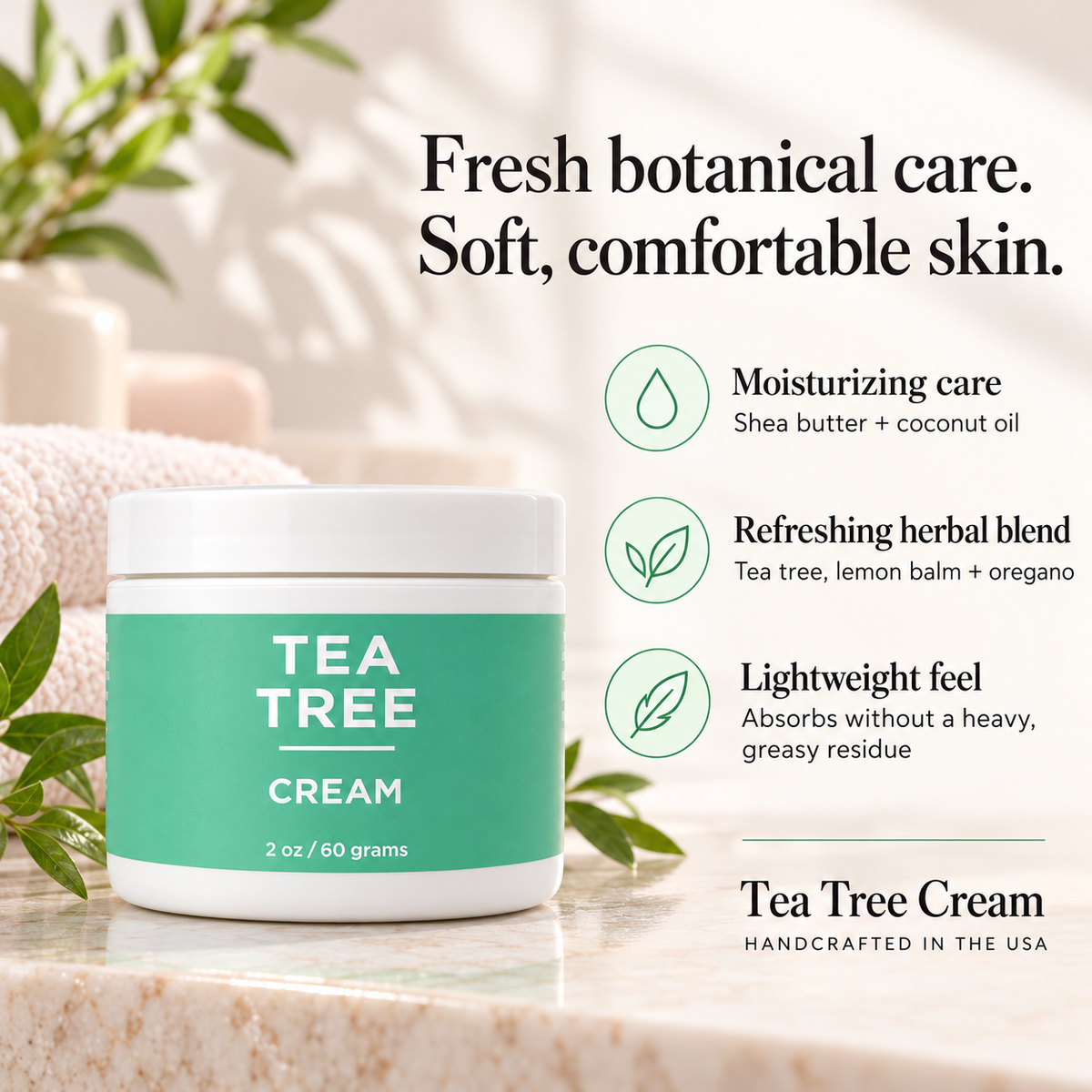 Tea Tree Organic Cream - fungal + candida