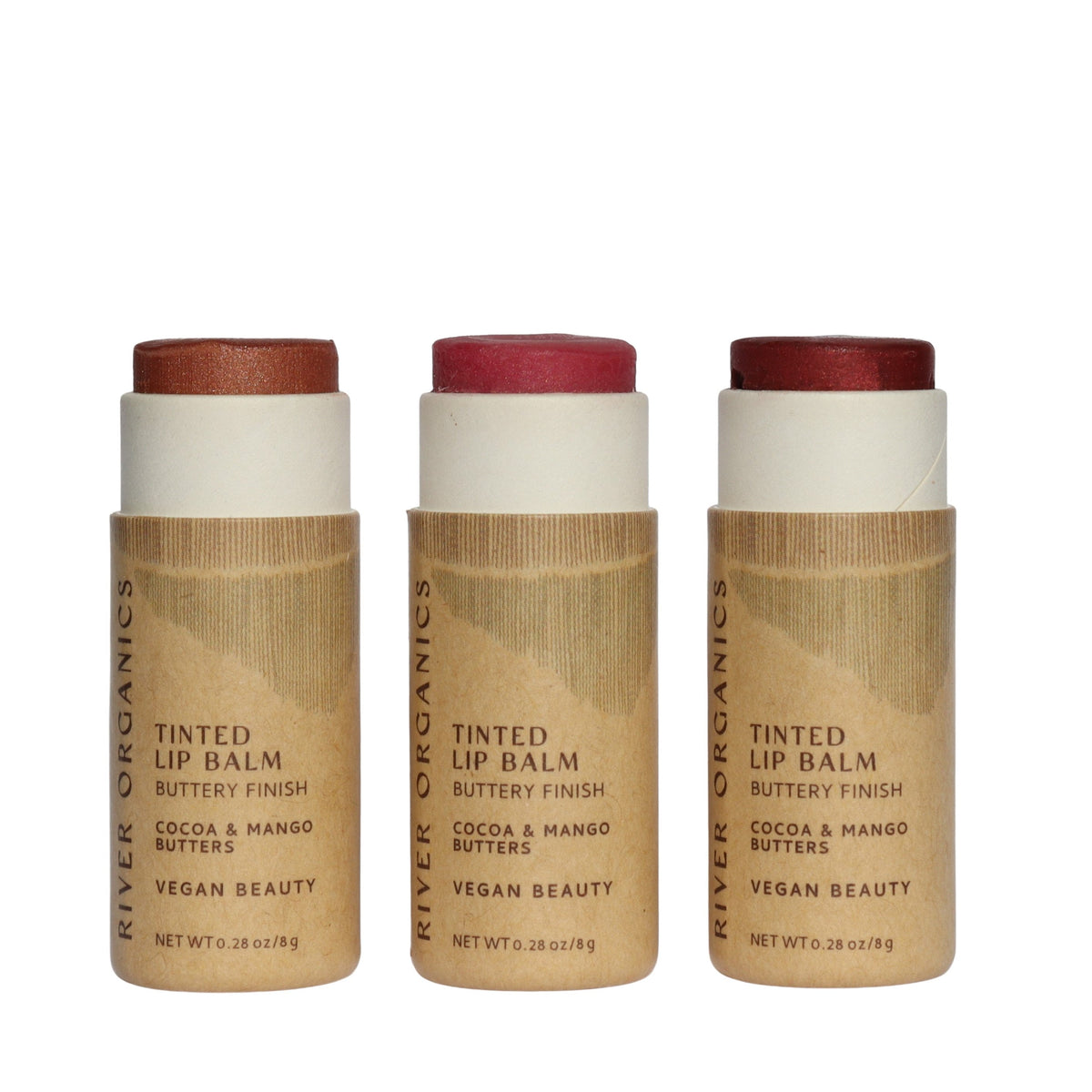 Tinted Vegan Lip Balms (Set of 3)