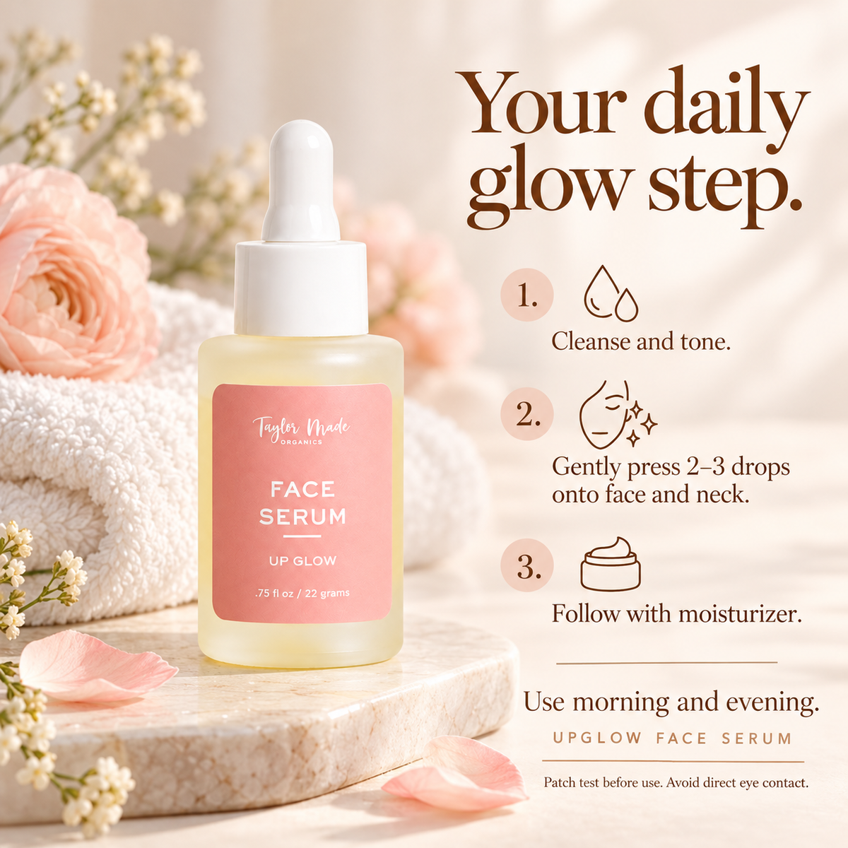 UpGlow Hydrating Face Serum Hyaluronic Acid + Moringa