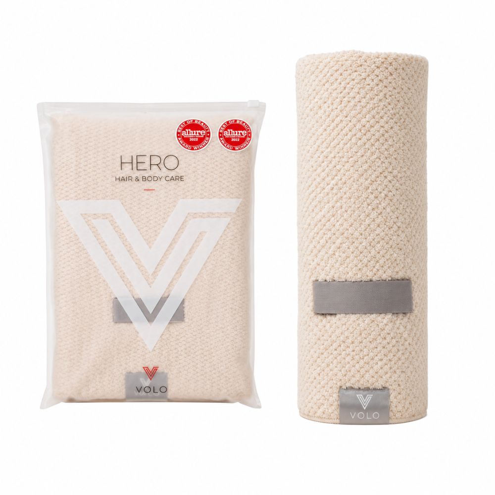 The VOLO Hero Hair Towel Eco Tote Packaging