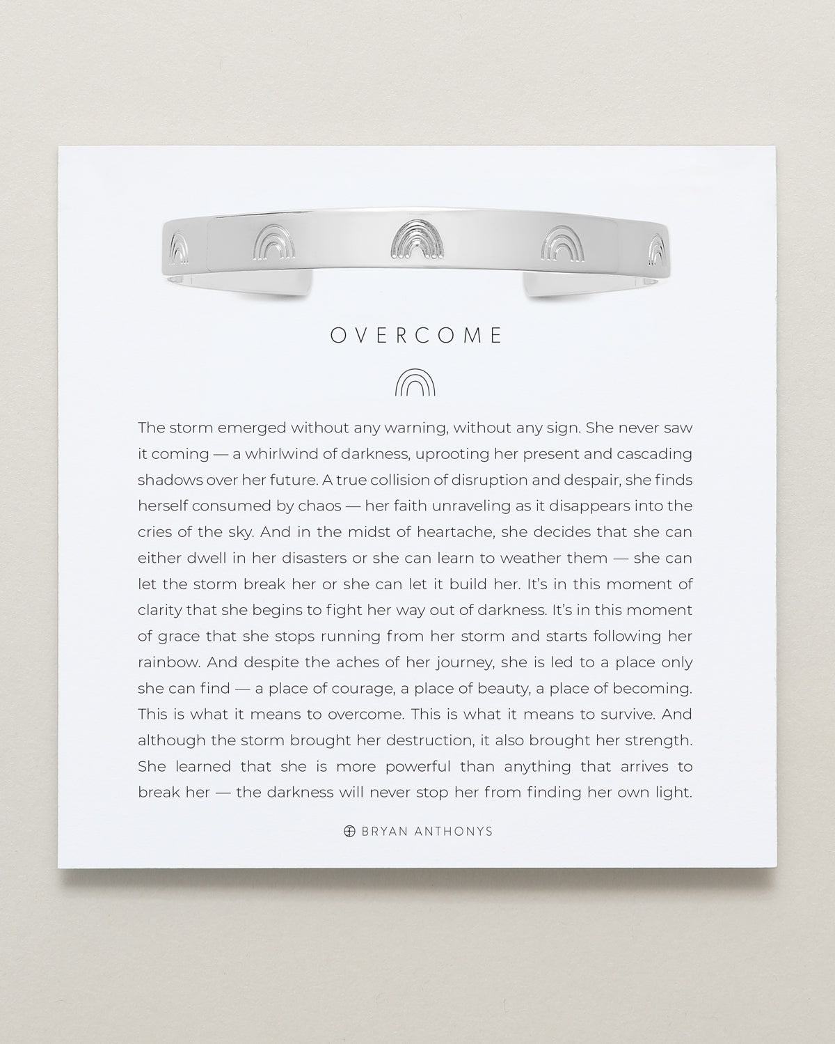 Overcome Engraved Cuff