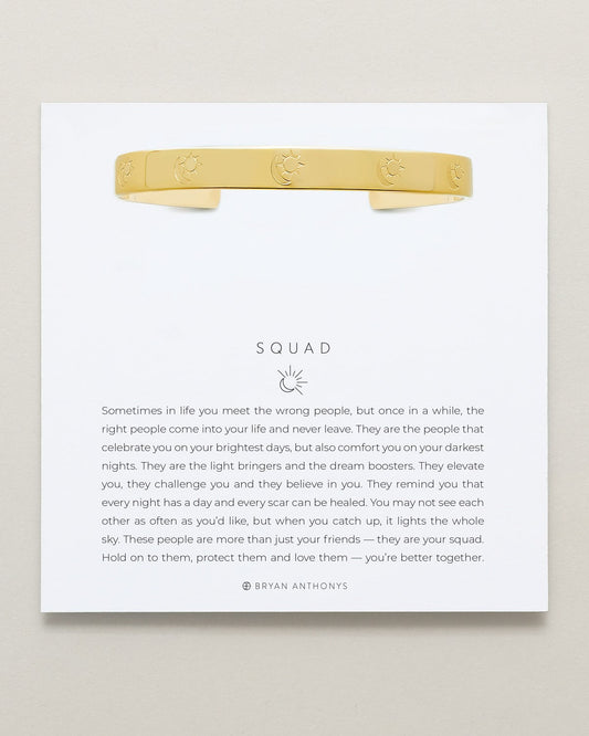Squad Engraved Cuff