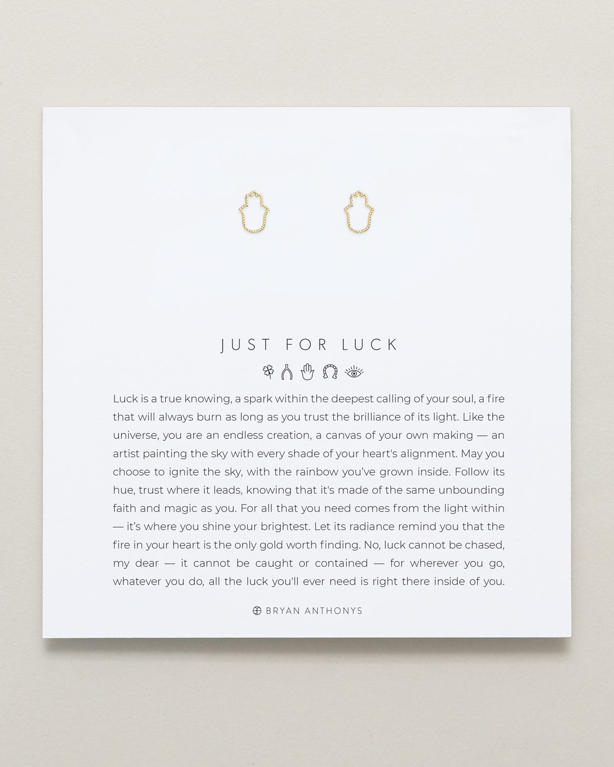 Just For Luck Hamsa Earrings