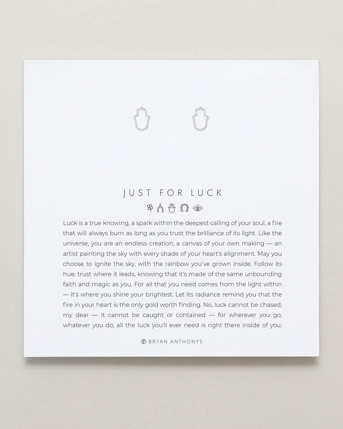 Just For Luck Hamsa Earrings