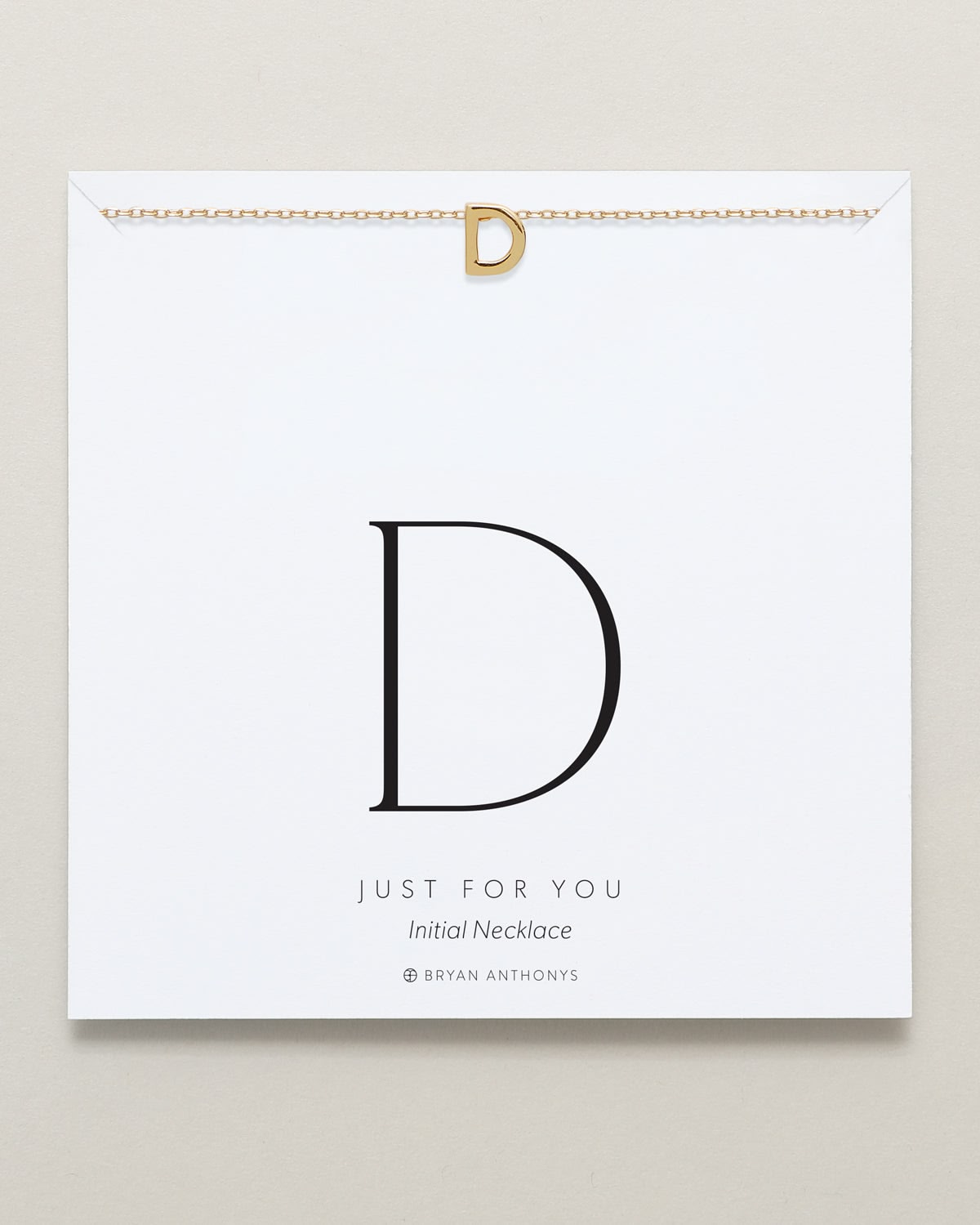 Just For You Initial Necklace — D