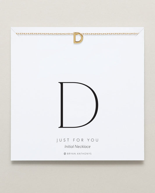 Just For You Initial Necklace - D