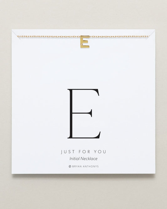 Just For You Initial Necklace -E