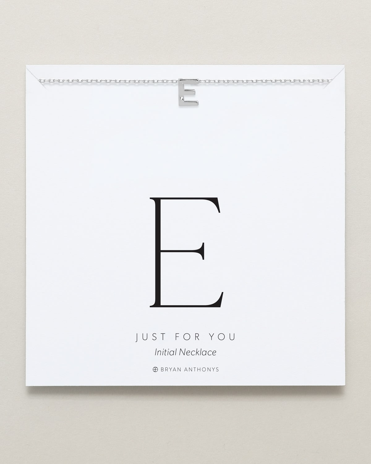 Just For You Initial Necklace — E