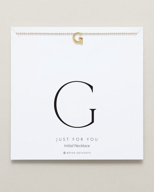 Just For You Initial Necklace — G