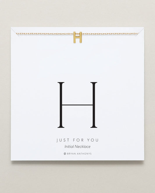 Just For You Initial Necklace - H