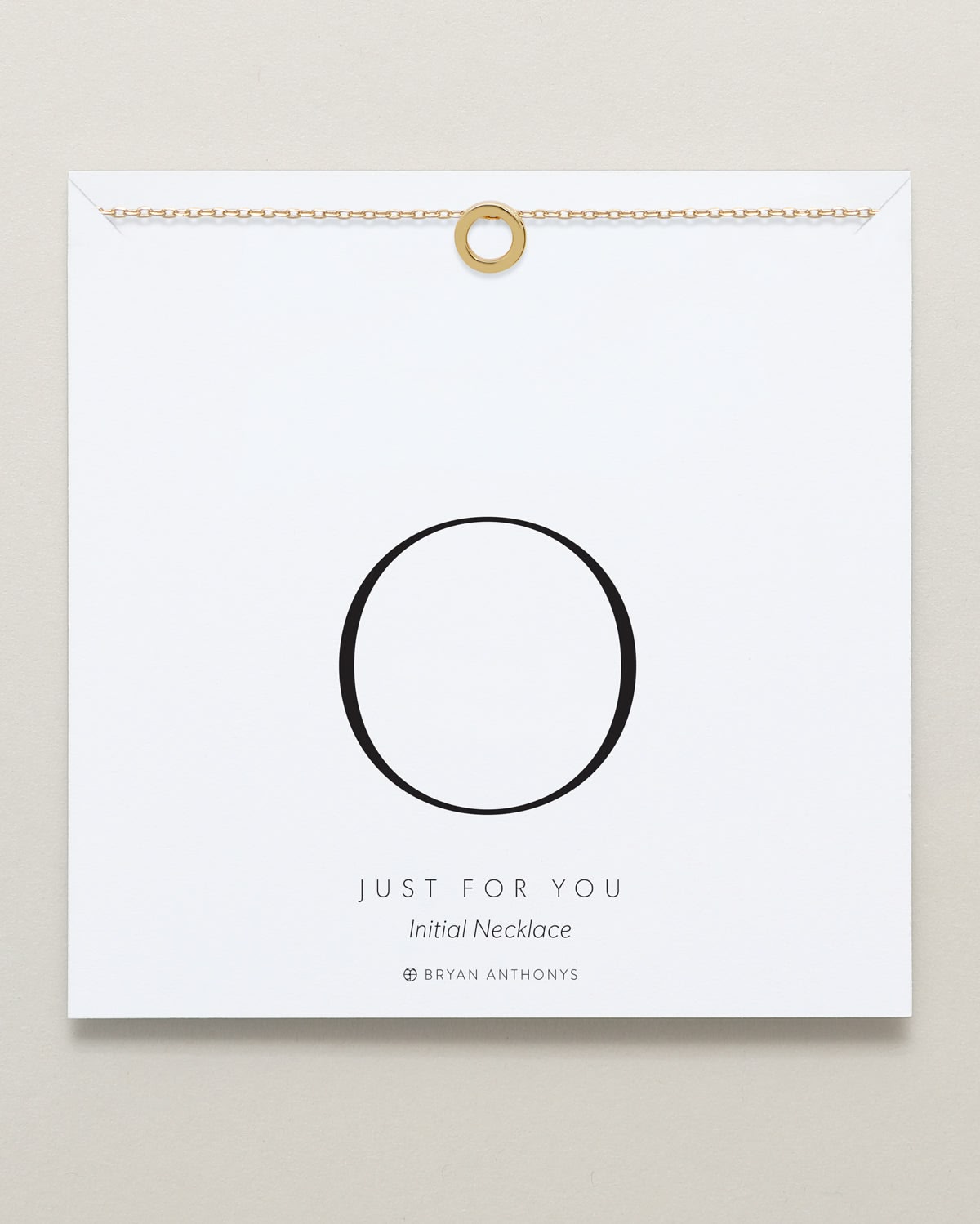 Just For You Initial Necklace — O