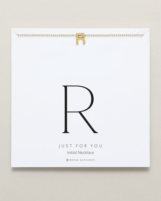 Just For You Initial Necklace R