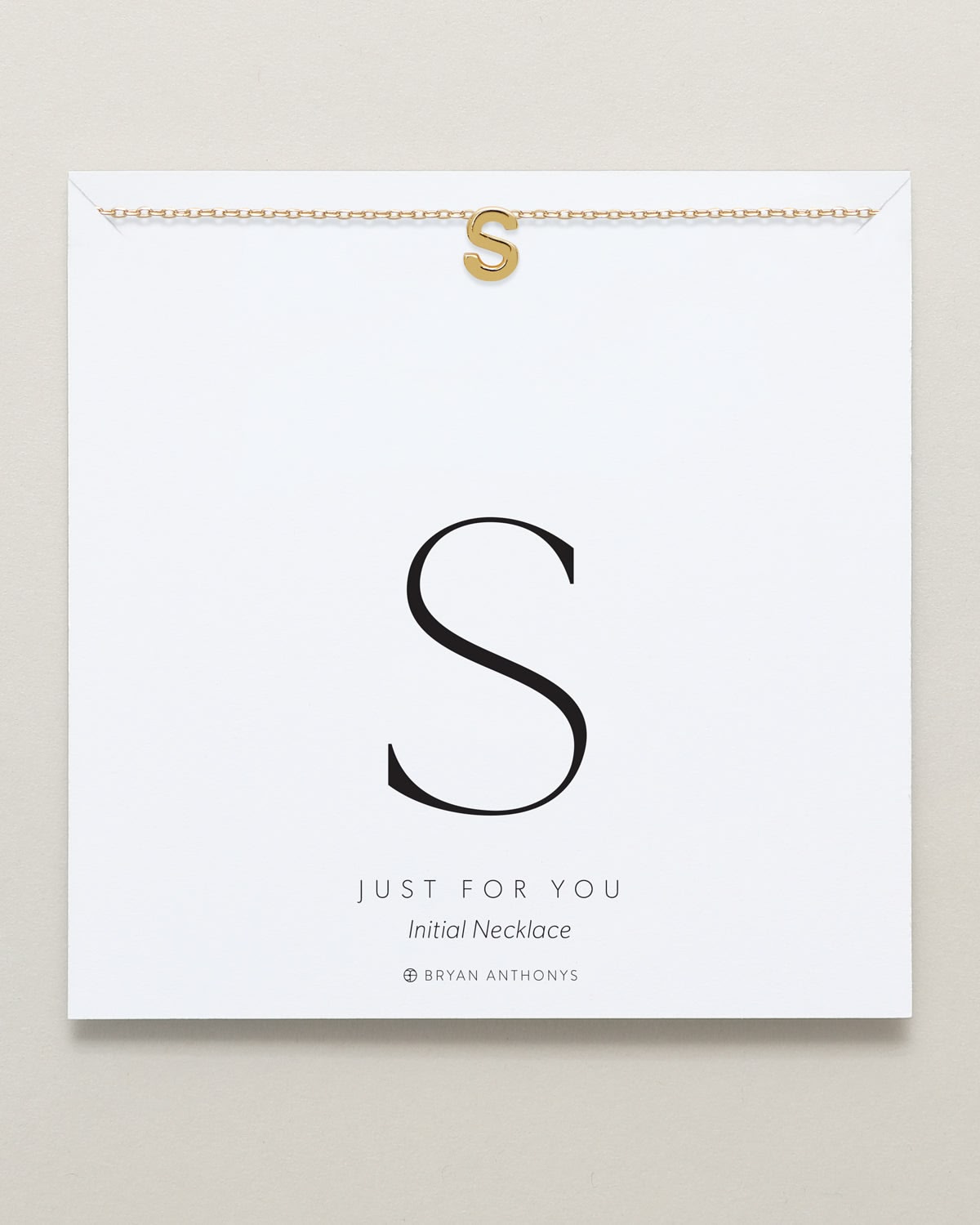 Just For You Initial Necklace — S