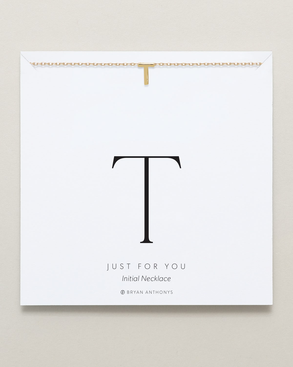 Just For You Initial Necklace — T