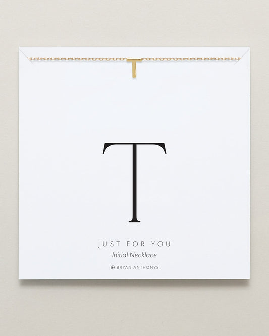 Just For You Initial Necklace - T