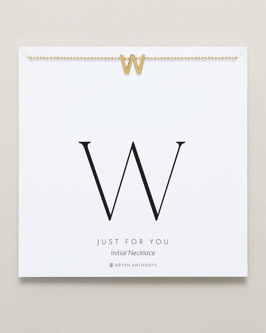 Just For You Initial Necklace — W