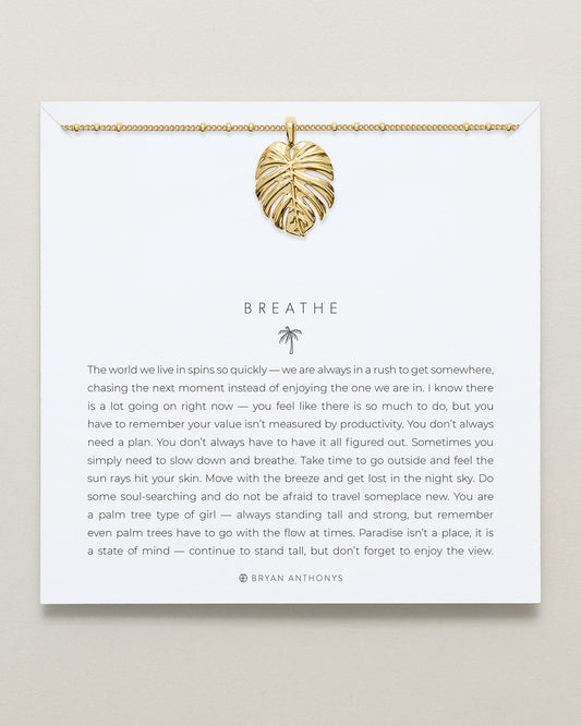 Breathe Pendant Necklace