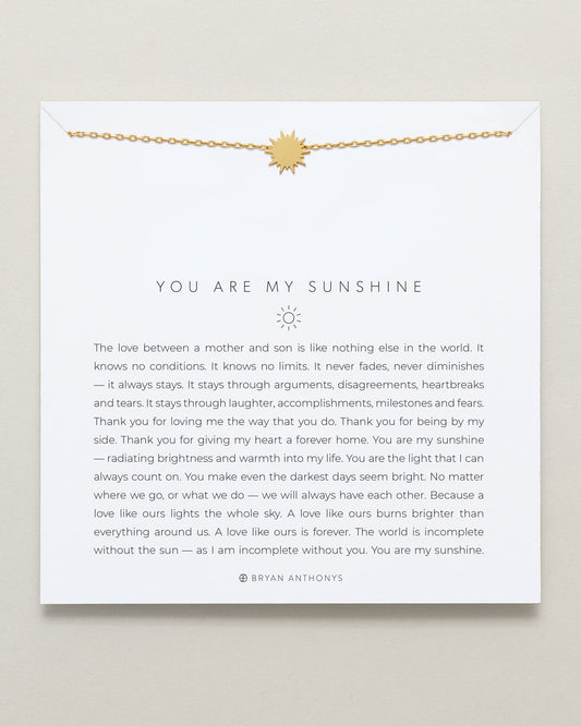 You Are My Sunshine Icon Necklace (Mother Son)
