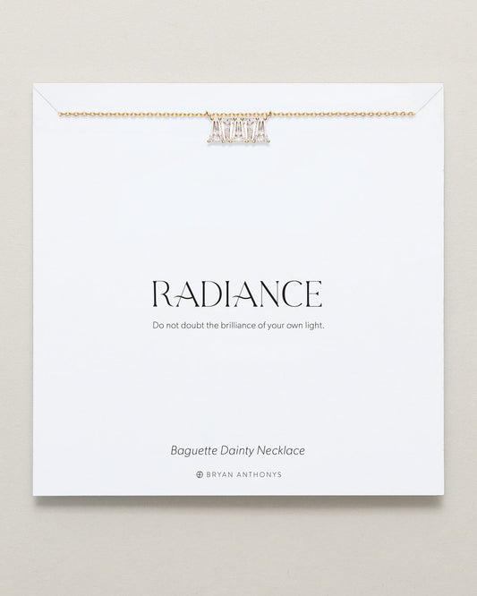 Radiance Baguette Dainty Necklace