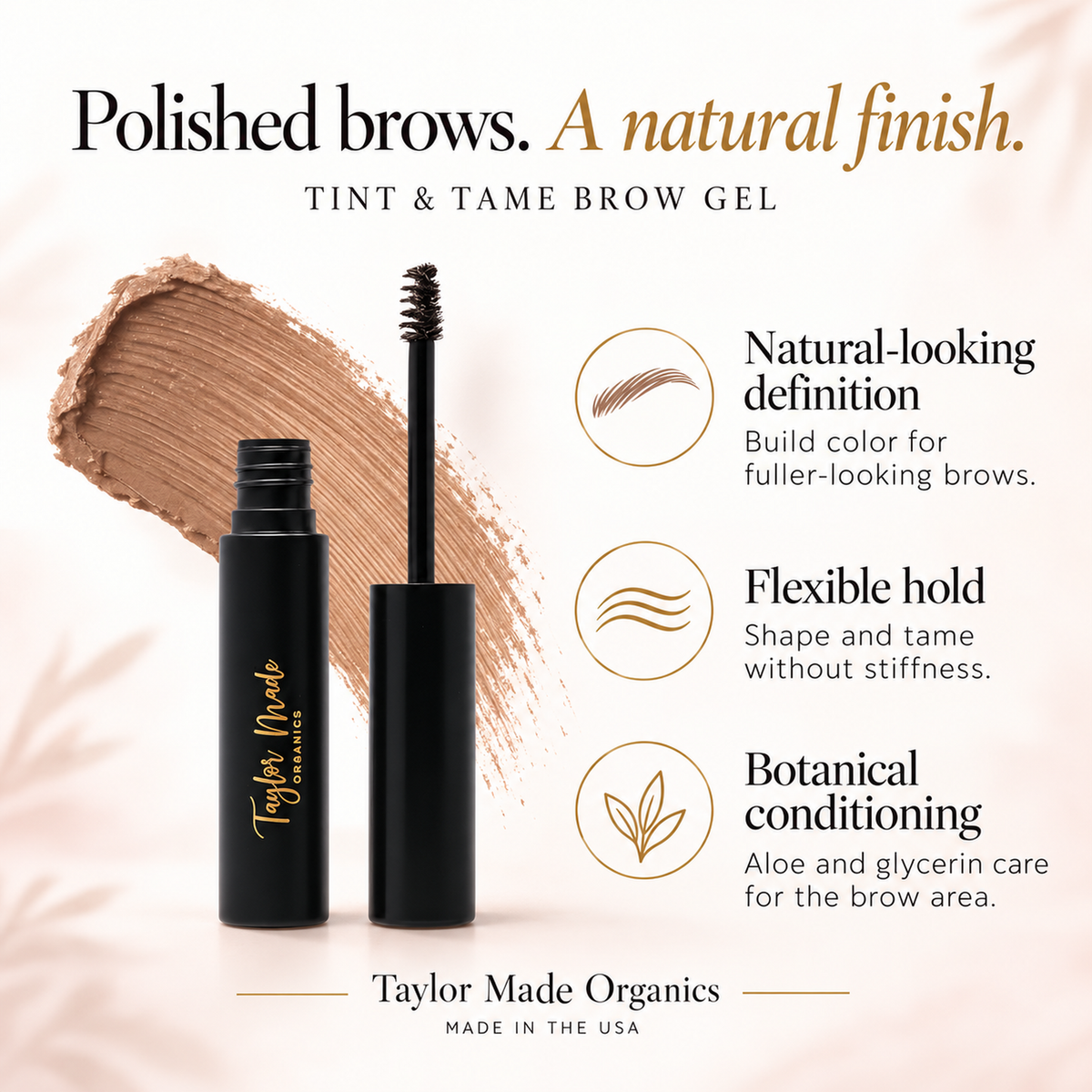 Tint & Tame Brow Gel – Flexible Hold and Buildable Color