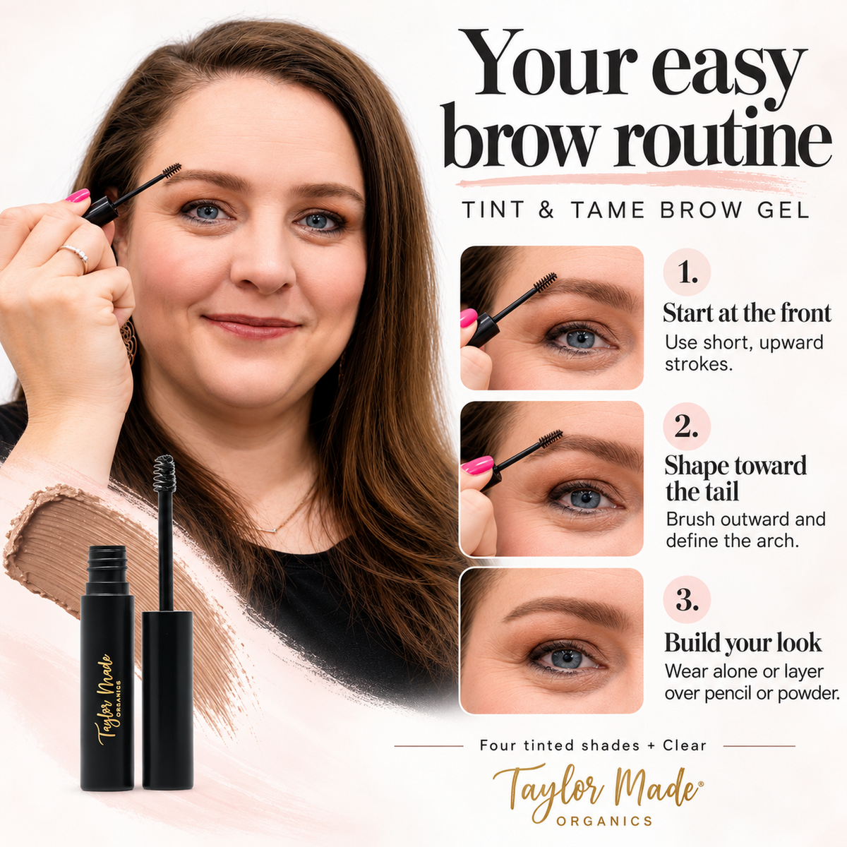 Tint & Tame Brow Gel – Flexible Hold and Buildable Color
