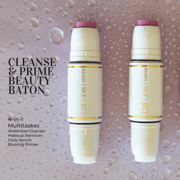 Cleanse & Prime Beauty Baton, Waterless Face Cleanser & Skin-Perfecting Blurring Primer Serum