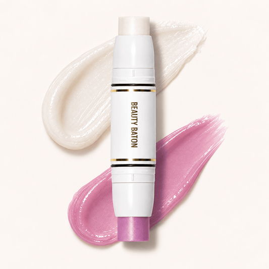 Cleanse & Prime Beauty Baton, Waterless Face Cleanser & Skin-Perfecting Blurring Primer Serum