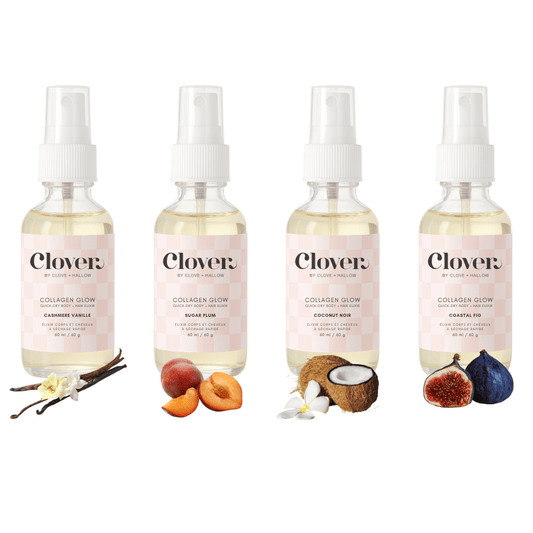 Collagen Glow Collection: Set of 4 Perfumed Quick-Dry Body + Hair Elixirs