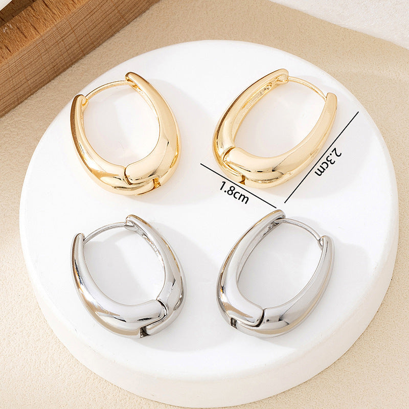 Minimalist Versatile Square Earrings, Fashion Commuter Ear Jewelry, Teardrop Hoop Earrings, Women Huggie Earrings, Vintage Costume Jewelry Wholesale
