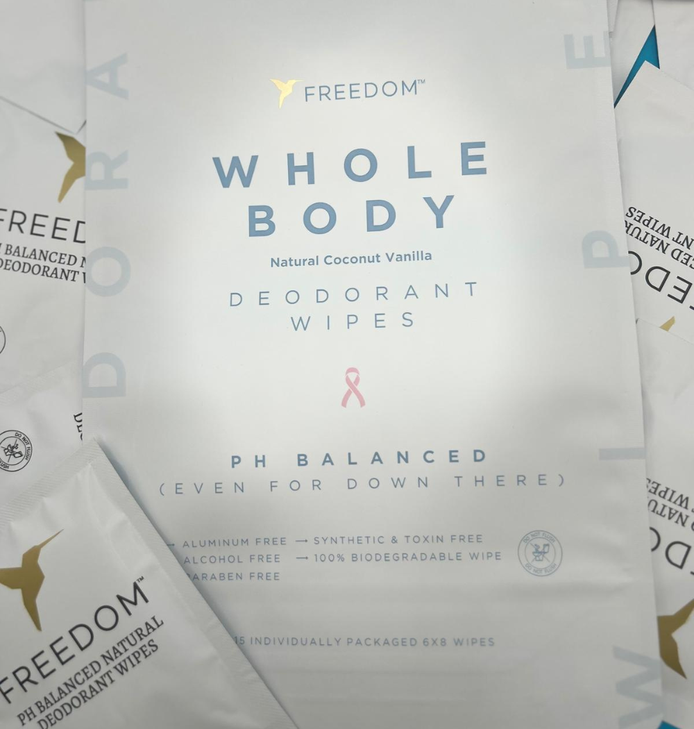 Freedom Whole Body pH-Balanced Deodorant Wipes