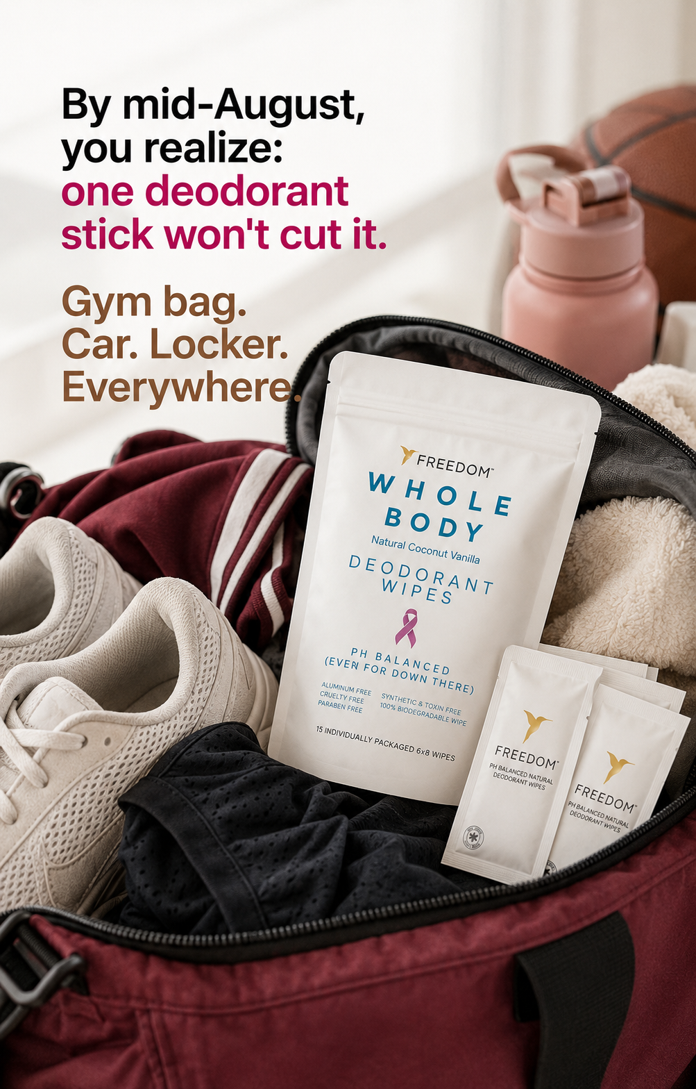 Whole Body pH-Balanced Deodorant Wipes