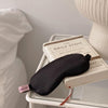 Kitsch Lavender Weighted Satin Eye Mask Black