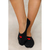 LimLim Black No Show Heart Socks 