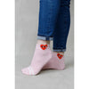 LimLim Crew heart stripe socks pink 