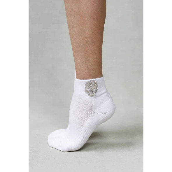 LimLim SHORT SKULL SOCKS White 