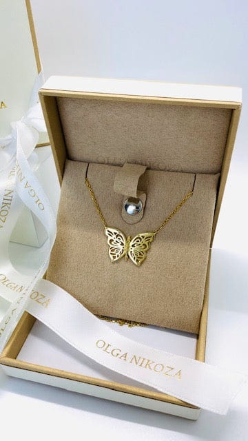 .925 Silver Papillon Butterfly Women's Necklace Jewelry