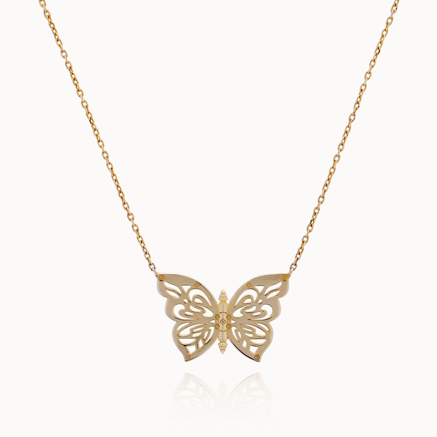 .925 Silver Papillon Butterfly Women's Necklace Jewelry