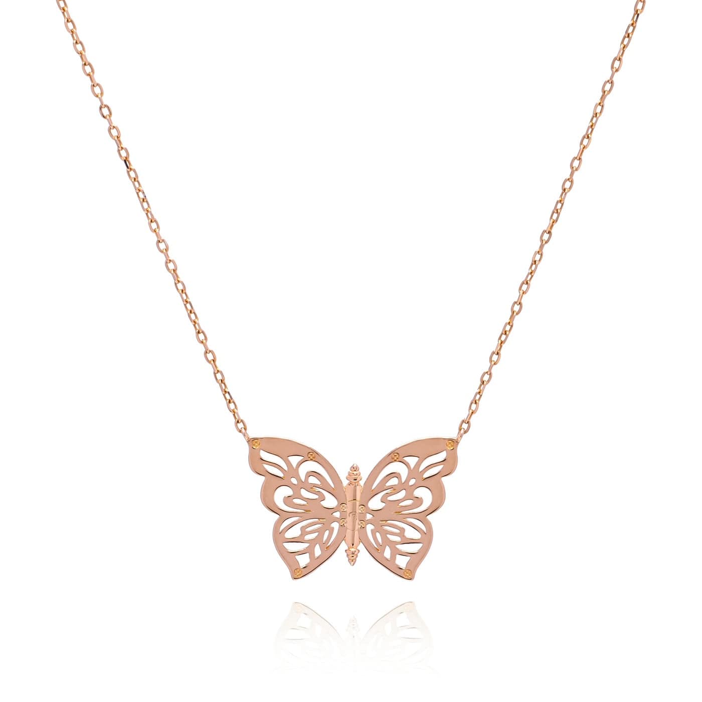 .925 Silver Papillon Butterfly Women's Necklace Jewelry