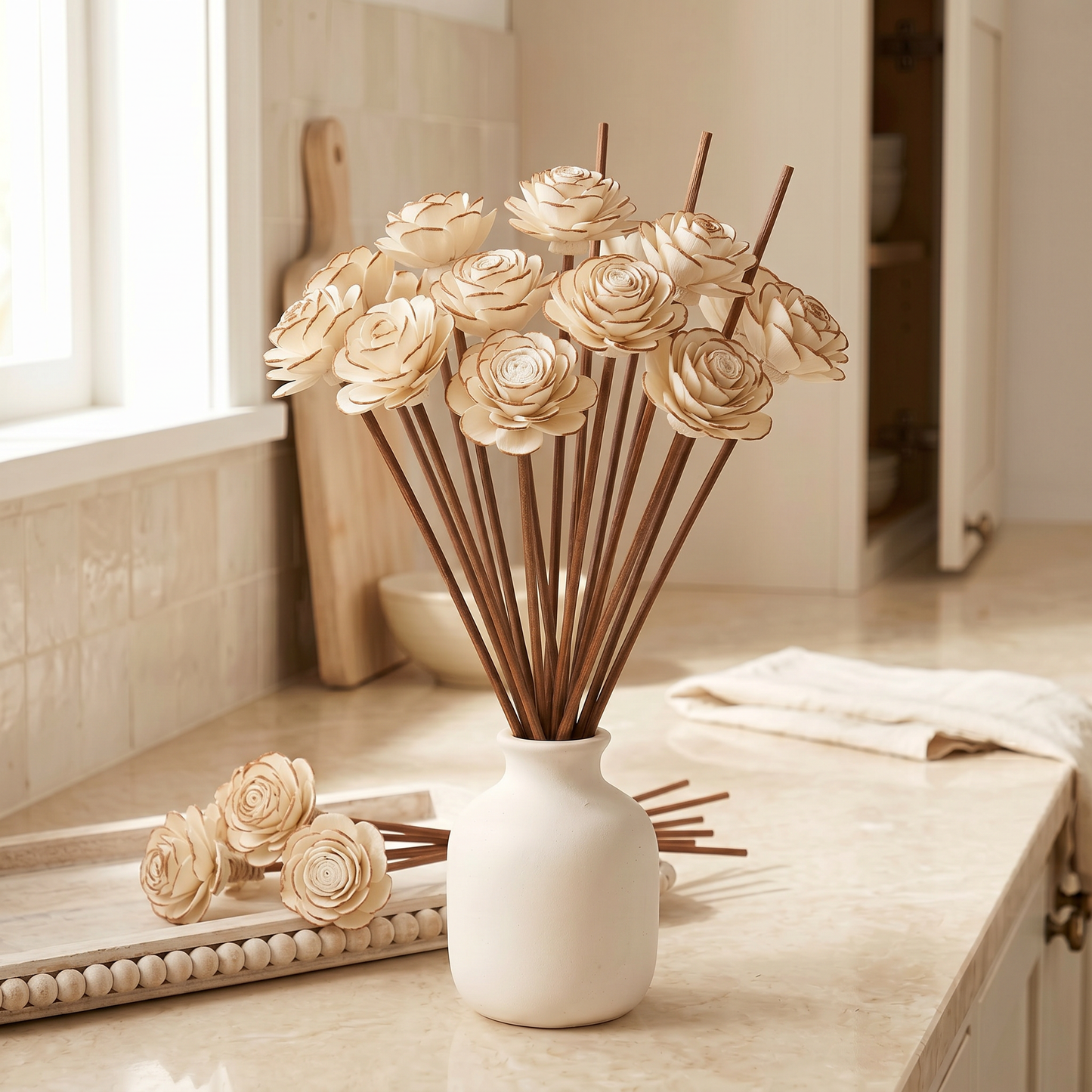 Sola Wood Flower Reed Diffuser Sticks, 9" (12 Pack)