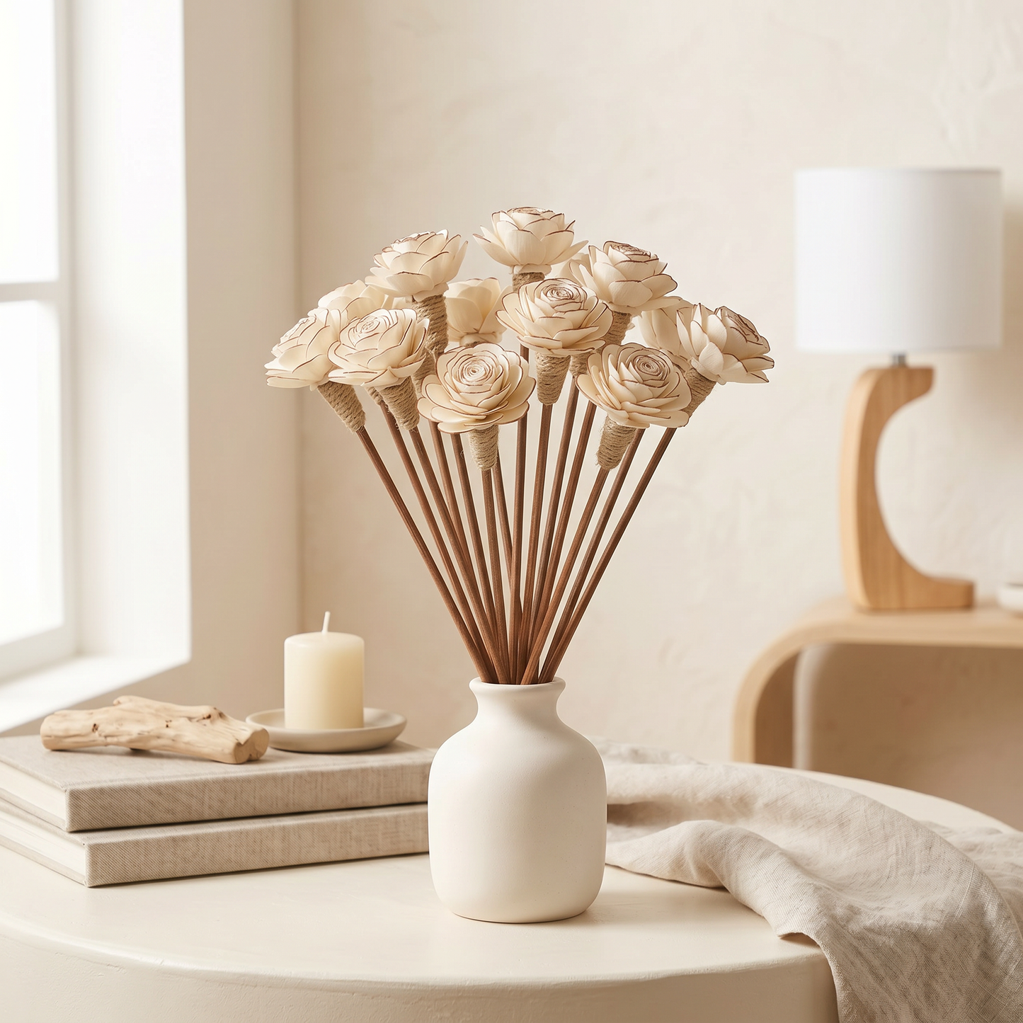 Sola Wood Flower Reed Diffuser Sticks, 9" (12 Pack)