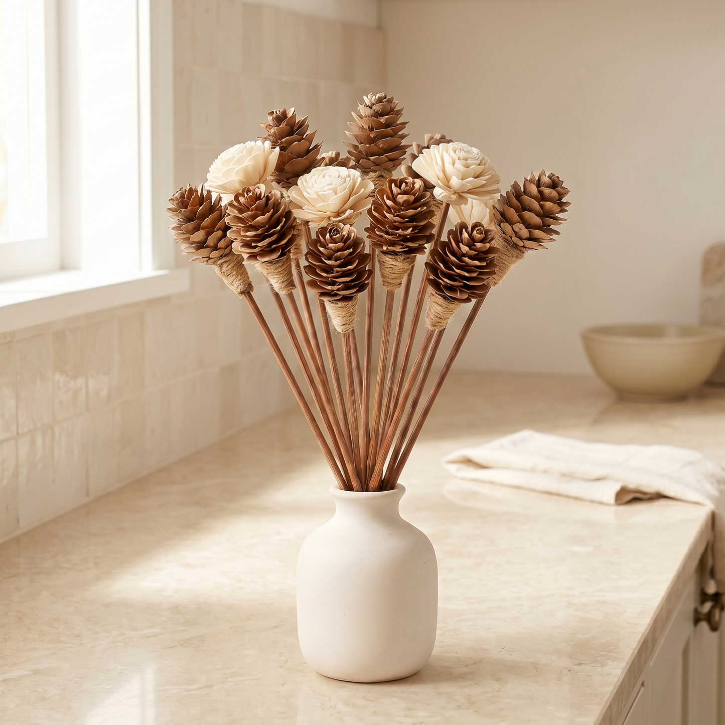 Sola Wood Flower Reed Diffuser Sticks, 9" (12 Pack)