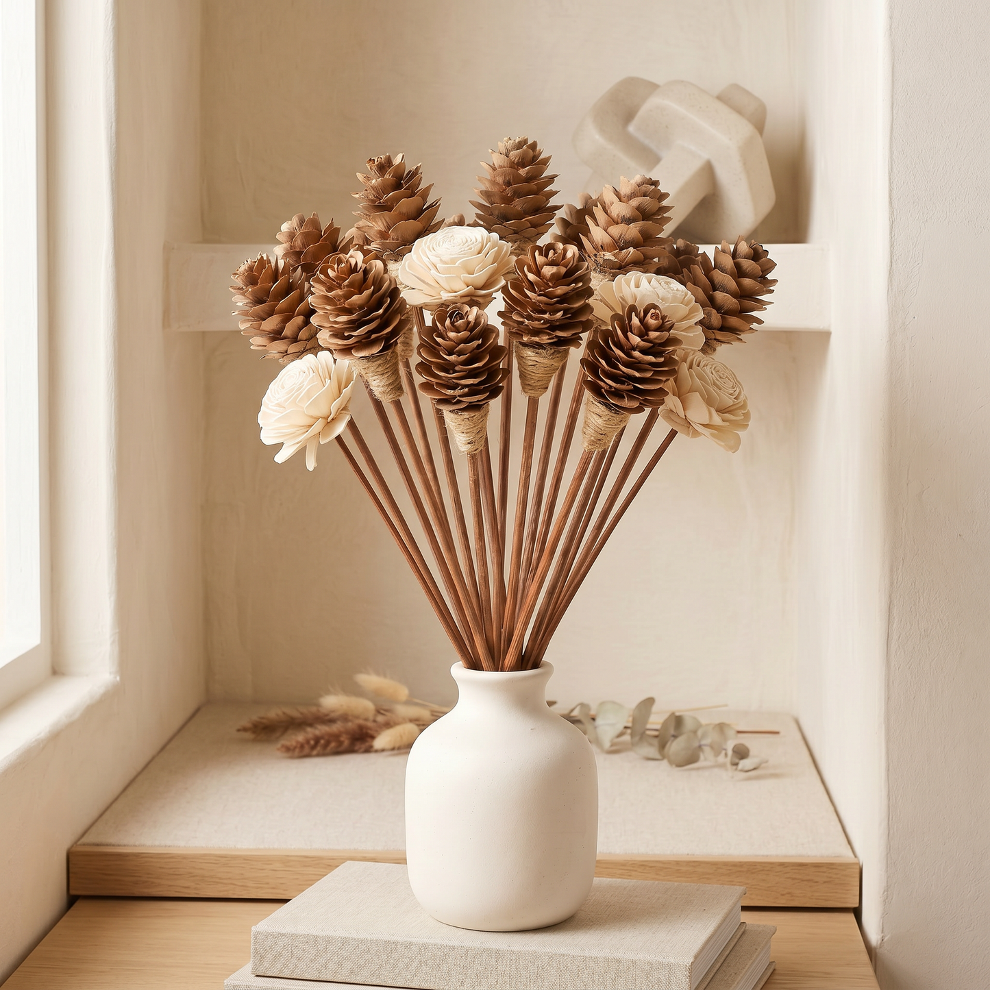 Sola Wood Flower Reed Diffuser Sticks, 9" (12 Pack)